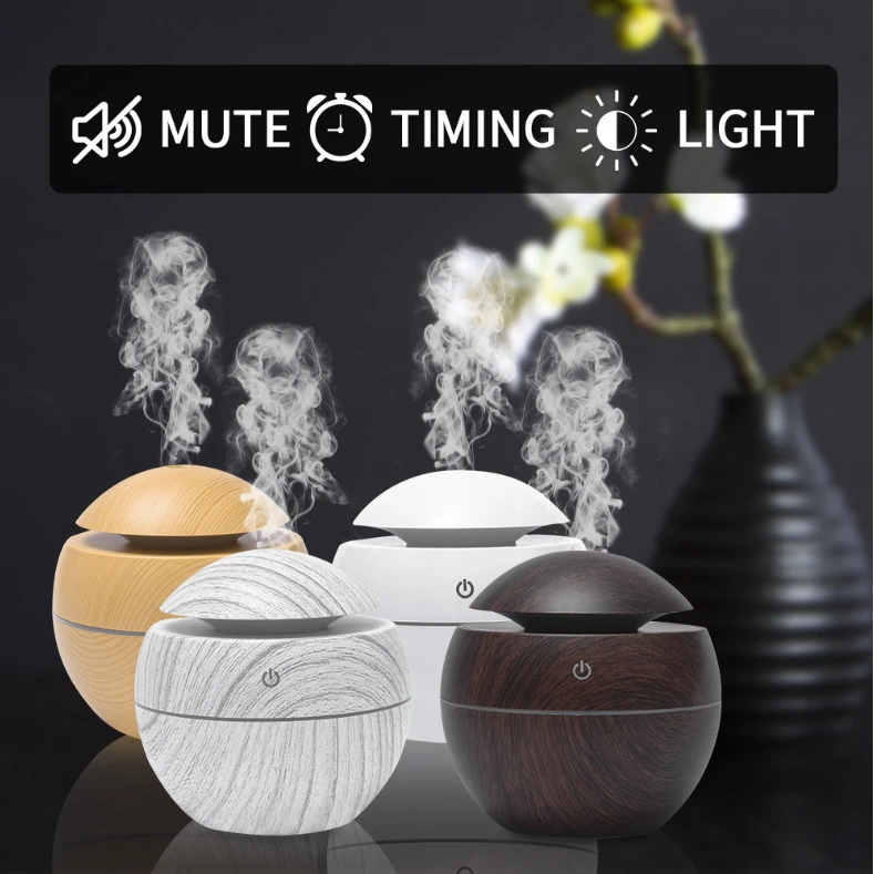 USB Aroma Essential Oil Diffuser steam water Ultrasonic Cool Mist Mini Humidifier Air Purifier 7 Color Change for Office Home