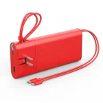 UUTEK PB165 2021 new product power bank 20000mah fast charging powerbank with PD 18W power banks built-in 2 charging cables