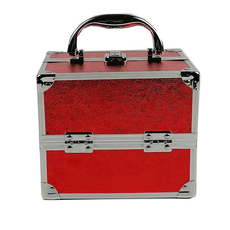 Valise De Maquillage Small Make Up Box With Lock Compact Cosmetic Hard Case
