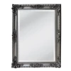 Vertical Hanging Decorative Framed Wall Mirror,  Antique Silver