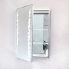 Wall Mounting Touch Screen 2 LED Mirror Aluminum Bathroom Lighting Over Mirror Cabinet with Single Door
