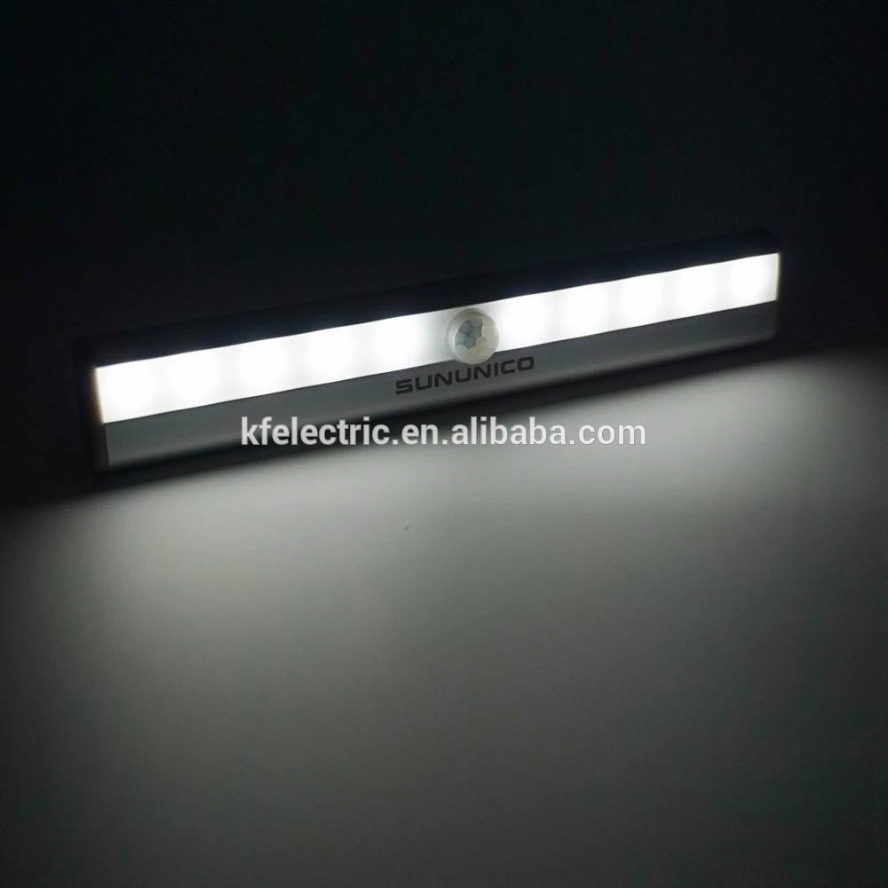 Warm White Auto 10 LED PIR Infrared Motion Detector Wireless Sensor Closet Cabinet Bar Light Lamp,closet
