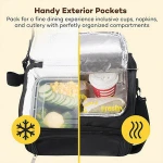 waterproof insulated lunch cooler bag with 2 large compartments