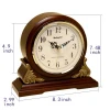 Weilingdun T10392 Music Hourly Chiming High Quality Table Clock Europe Antique Wooden Mute Quartz Desktop Clock