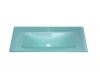 White Painting Integral Tempered Glass Counter Tops Sink HL-2037