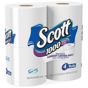 White toilet tissue paper rolls