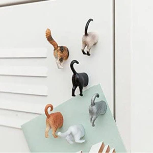 Wholesale adorable home decor cat animal butt resin 3D custom fridge magnets^