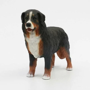 Wholesale Artificial Cute Bernese Mountain Dog Decorative Resin Crafts Figurines Arts And Crafts