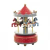 wholesale baby decoration design colorful wooden merry go round music box birthday gift music box