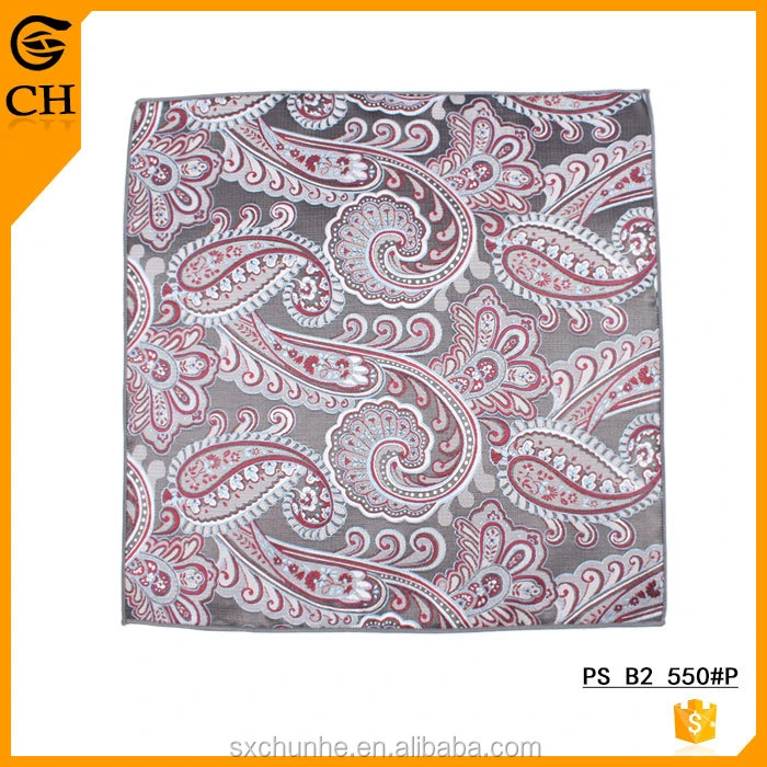 Wholesale Cashew Flowers Handkerchief Pocket Square Men with Your Own Brand