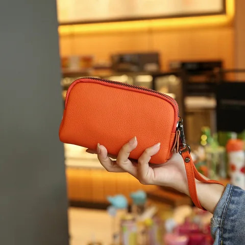 Wholesale Cell Phone Bag Fashion Womens Small Bag New ladies Handheld Bags  Cowhide Wallet clutch mini coin purse