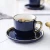 Import wholesale ceramic porcelain blue color golden rim 18pcs 200ml sugar pot royal tea arabic coffee sets from China