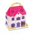 Import wholesale children plastic play DIY doll house for girl with window box from China