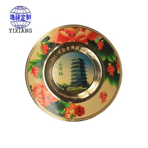 Wholesale China supplier round Plating Souvenir Metal Engraved Plaques