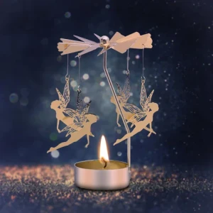 Wholesale Creative Candle Jars Metal Gold Rotating Candle Jar For Christmas Wedding Home