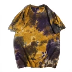 Wholesale Custom Hip Hop 100% Cotton Tie-Dye T-shirts Mens Comfortable Colorful Unisex O-Neck T-shirts