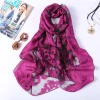Wholesale Custom Women Printed Silk Scarves And Shawls for spring summer
