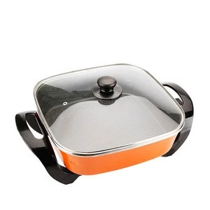 Wholesale Eco-Friendly Aluminum Ceramic Non-Stick Electric Griddle Frying Pan With Steamed Tablets