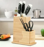 Wholesale Factory Supply Multifunctional Bamboo Storage Rack  Knife  Blocks Holder
