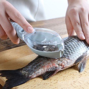 Wholesale Fish Knife Cleaning Peeler Scaler Scraper Seafood Fish Skin Brush Scraping Fishing Tools Graters Fast Remove
