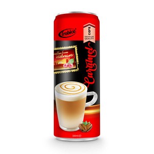 Wholesale from Vietnam with Trobico brand or private label in 330ml alu sleek can Caramel flavor Coffee Drink