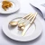 Import Wholesale Gold Plated Custom Royal Dinner Serving Gift Reusable Stainless Steel Knife Fork Spoon Set Cutlery Flatware Sets from China