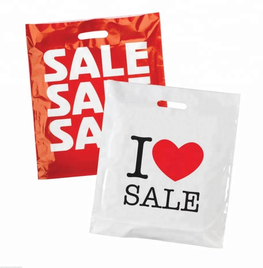 Wholesale Heat Seal Custom Printing Shopping Plastic Bags With Own Logo Shopping Bag for Clothes Shoes
