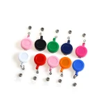 wholesale heavy key reel id badges id reel holders accessories retractable mini retractable reel drop shape with split ring