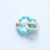 Wholesale High Quality Cheap Baby Teether Silicone Wooden Baby Teether Teething Bracelet Ring