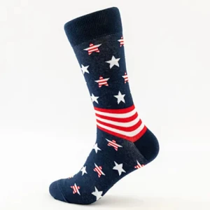 Wholesale High Quality Men&#39;s Long Socks National Flag Cotton Socks Popular Socks European and American Casual Knitted Spring