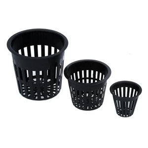 wholesale high quality plastic plant pot 2 3 4 inch round hydroponic net cup white plants flower pot for nursery