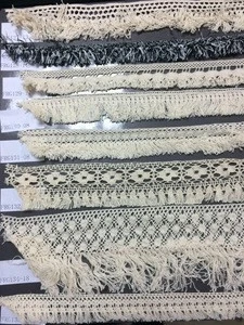 Wholesale Lace trim off white color Cotton Tassel Fringe for Dresses