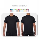 Wholesale Mens Blank camisas 100% cotton t-shirt High Quality Plain Custom Logo Printed Black t shirts