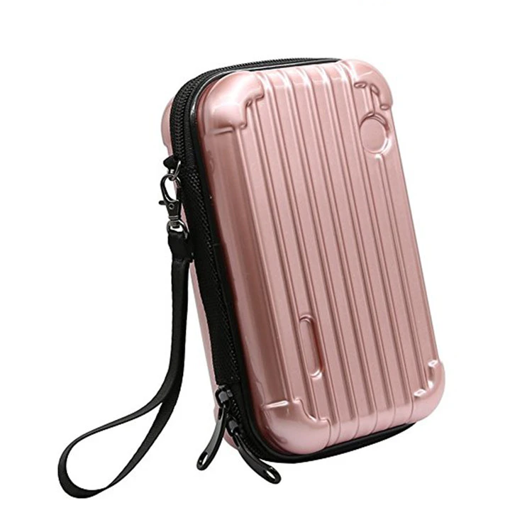 Wholesale Mini Carrying Shoulder Strap ABS PC Hard Shell Bag Portable Women Cosmetic Organizer Makeup Case