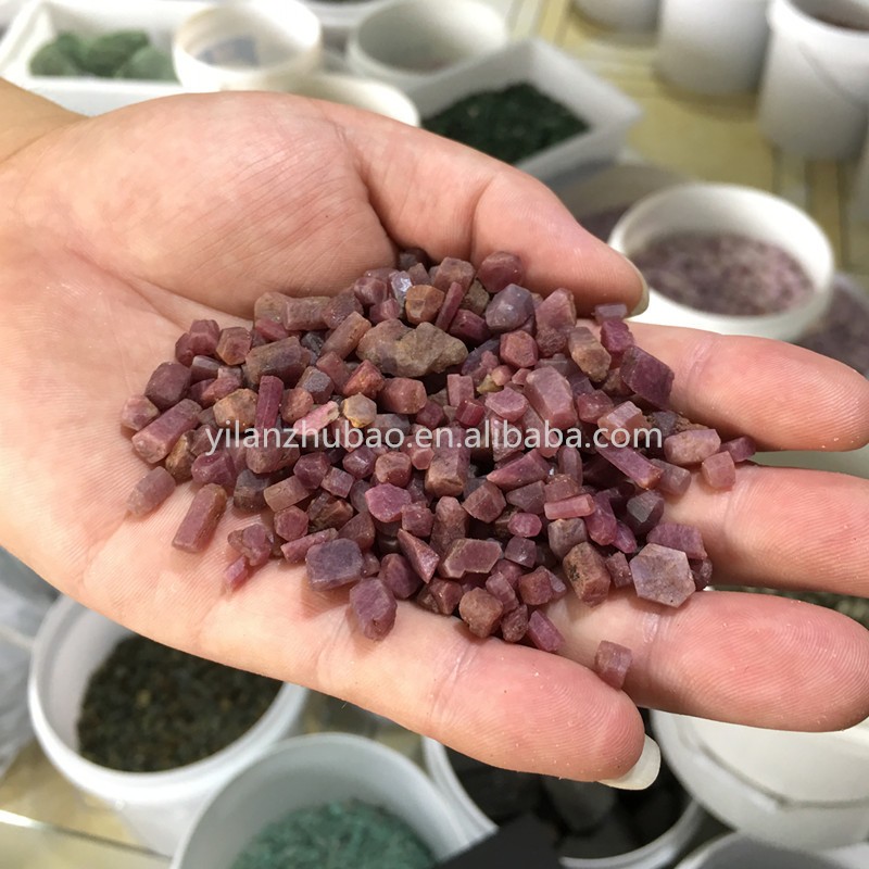 Wholesale Natural Rough Mineral Specimen ruby single crystal for Ring surface