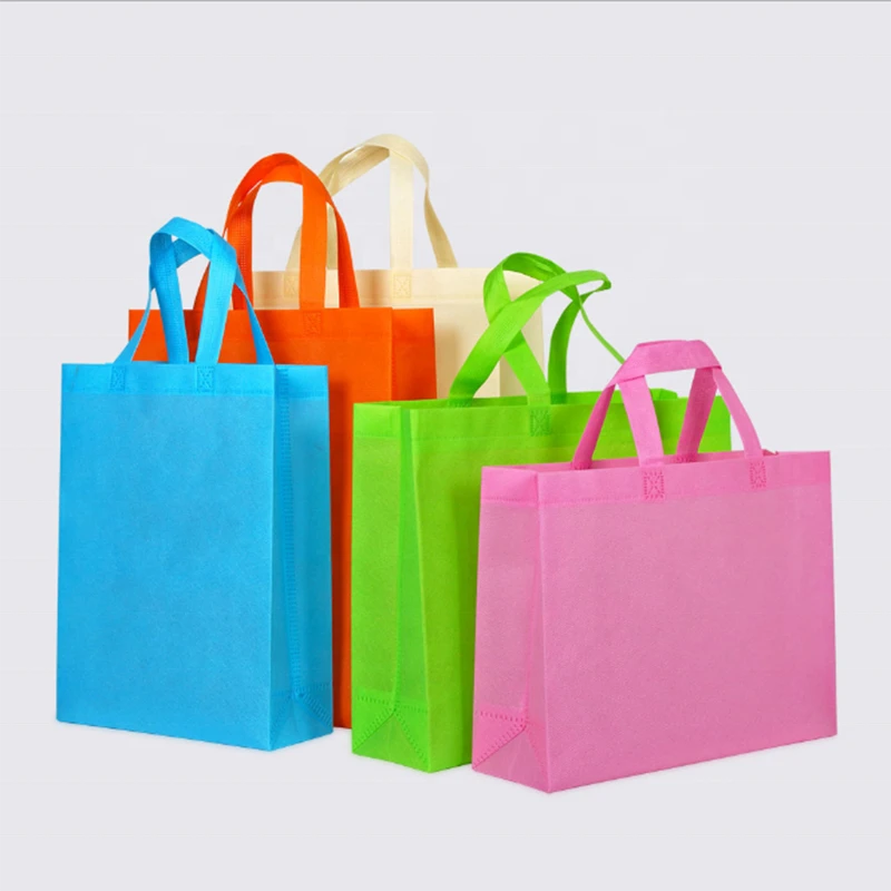 Wholesale Plastic Covered Shopping Packaging Three-dimensional Advertising Bag Take Away Logo Can Be Printed Non Woven Fabric Ba