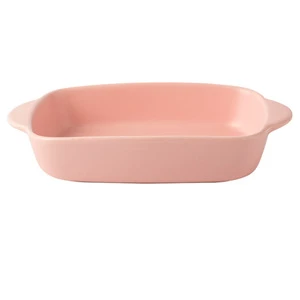 Wholesale rectangular tableware matte ceramic baking dish for oven use
