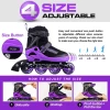 Wholesale Roller Professional Skates Pu 4 Wheel Adjustable Inline Skates Outdoor Roller Skates With Full Light Up Wheels