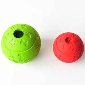 Wholesale Rubber Indestructible Dog Feed Toy Treat Dispensing Dog Pet Toy Ball