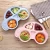 Import Wholesale Supplies Kids Breakfast Dishes Separator Wheat Straw Cartoon Car Dinner Plates from China
