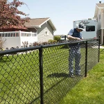 wholesale used 6ft 8ft 5ft 9 gauge black pvc coat galvanized chain link fence panels gates for sale price