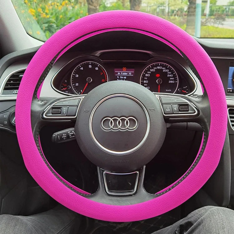 Wholesale wear proof durable car universal silicone steering wheel cover foldable stretchable