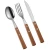 Wholesale Wooden Handle Cutlery Set Stainless Steel Spoon Knife and Fork Kitchen Cutlery