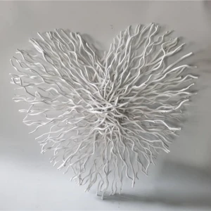 Wholesales hanging lovely wicker heart shaped christmas decorations