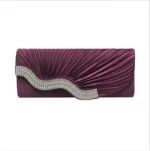 Whosale Stylish Satin Shoulder Clutch Bag Women Evening Bag