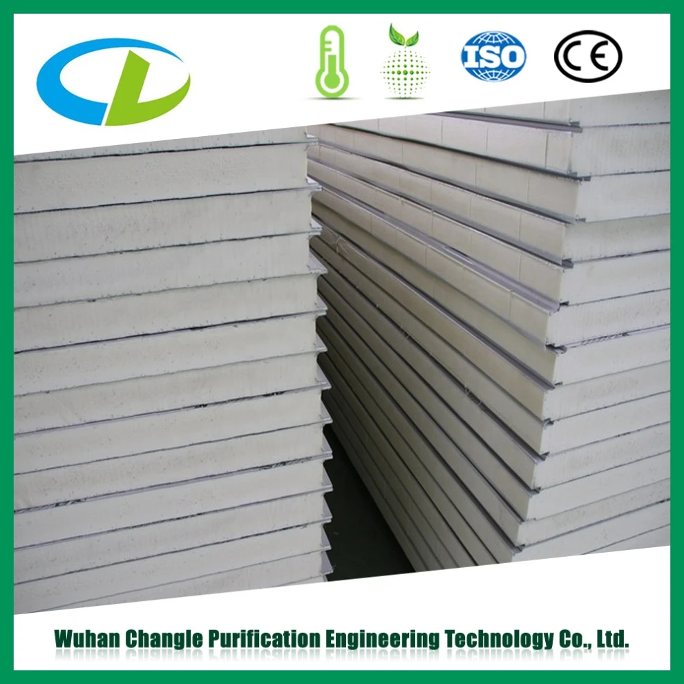 Widely used PU /polyurethane sandwich wall and roof panel