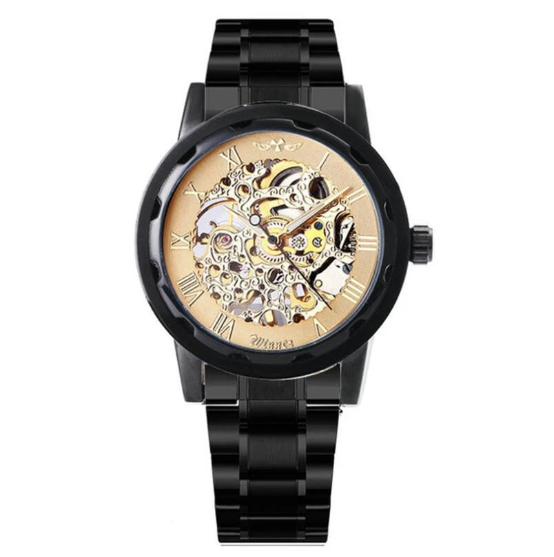 WINNER 614 Men Automatic Mechanical Watch Black Watch