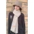 Import Winter fur scarf neck woman custom acrylic shawl winter Plain lady knit scarf from China