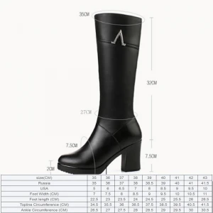 Winter Genuine Leather Boots Women Military Shoes High Heeled Mid Calf Women Long Boot Warm Snow Boots Lady