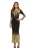 Import Women Fashion Bronzed Gold/Silver Print Slim Cotton Long Sleeve Party Evening Dress from China